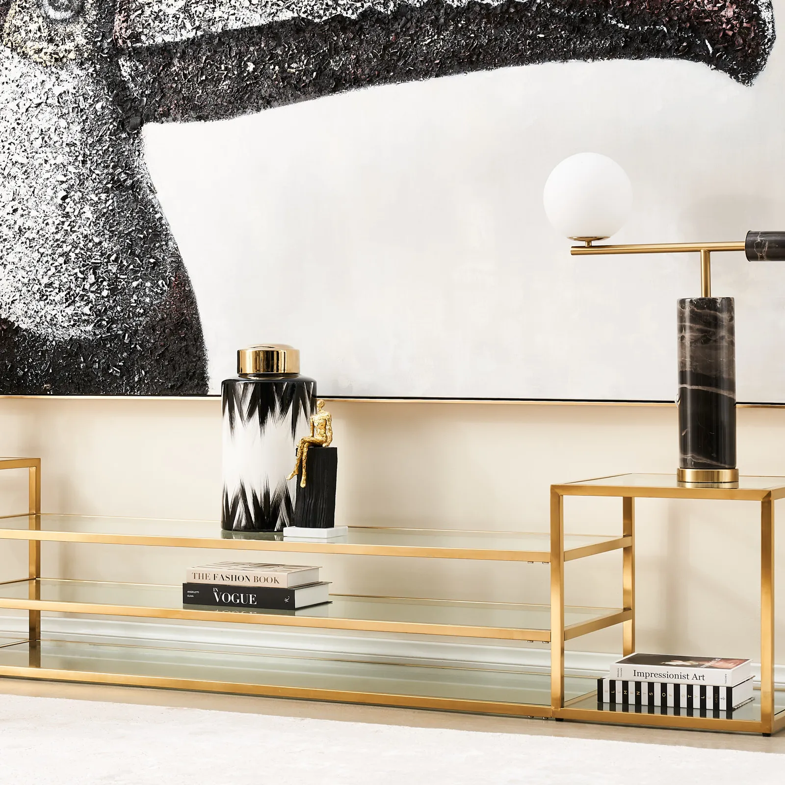 Tinsley Brushed Gold Stainless Steel Entertainment Unit