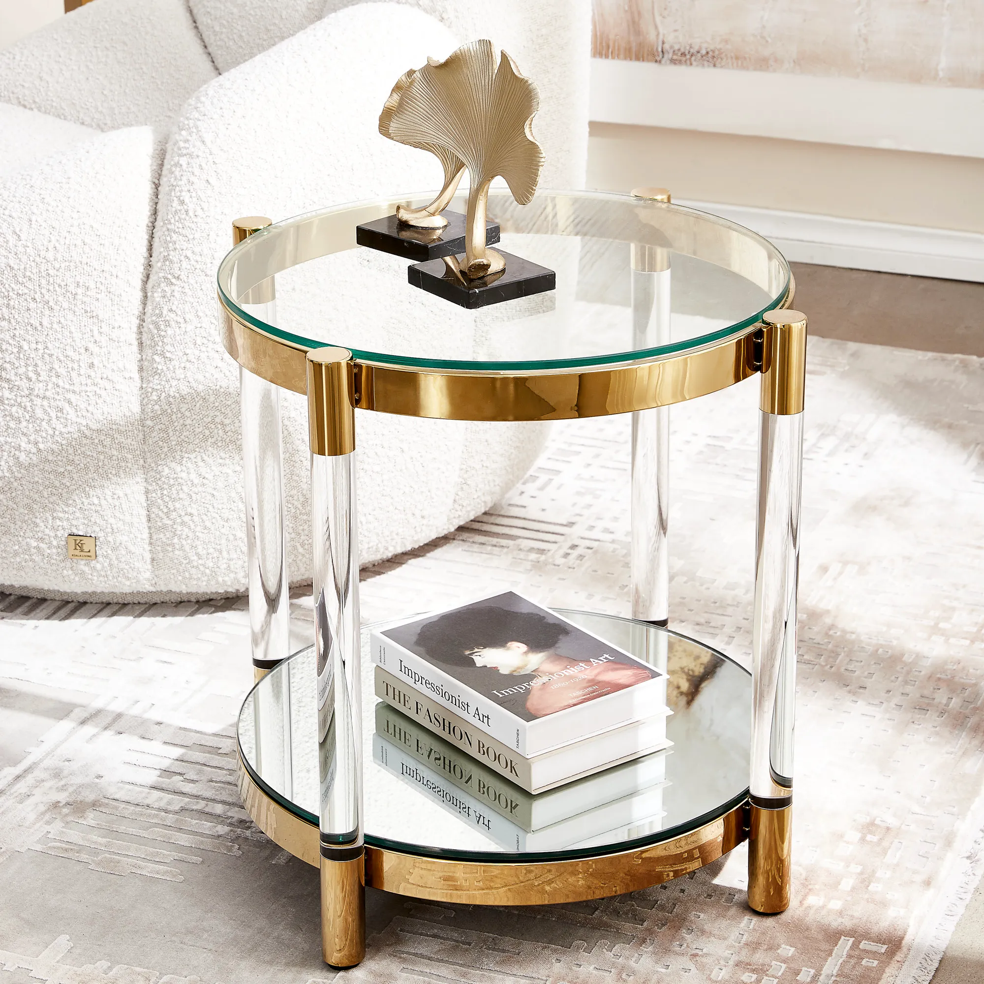 Auryn Gold Stainless Steel Side Table