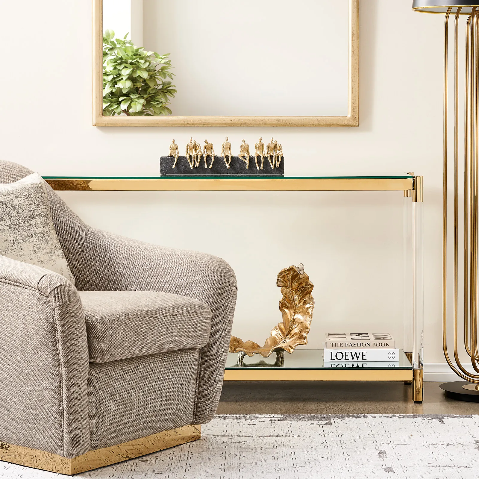 Auryn Gold Stainless Steel Sideboard