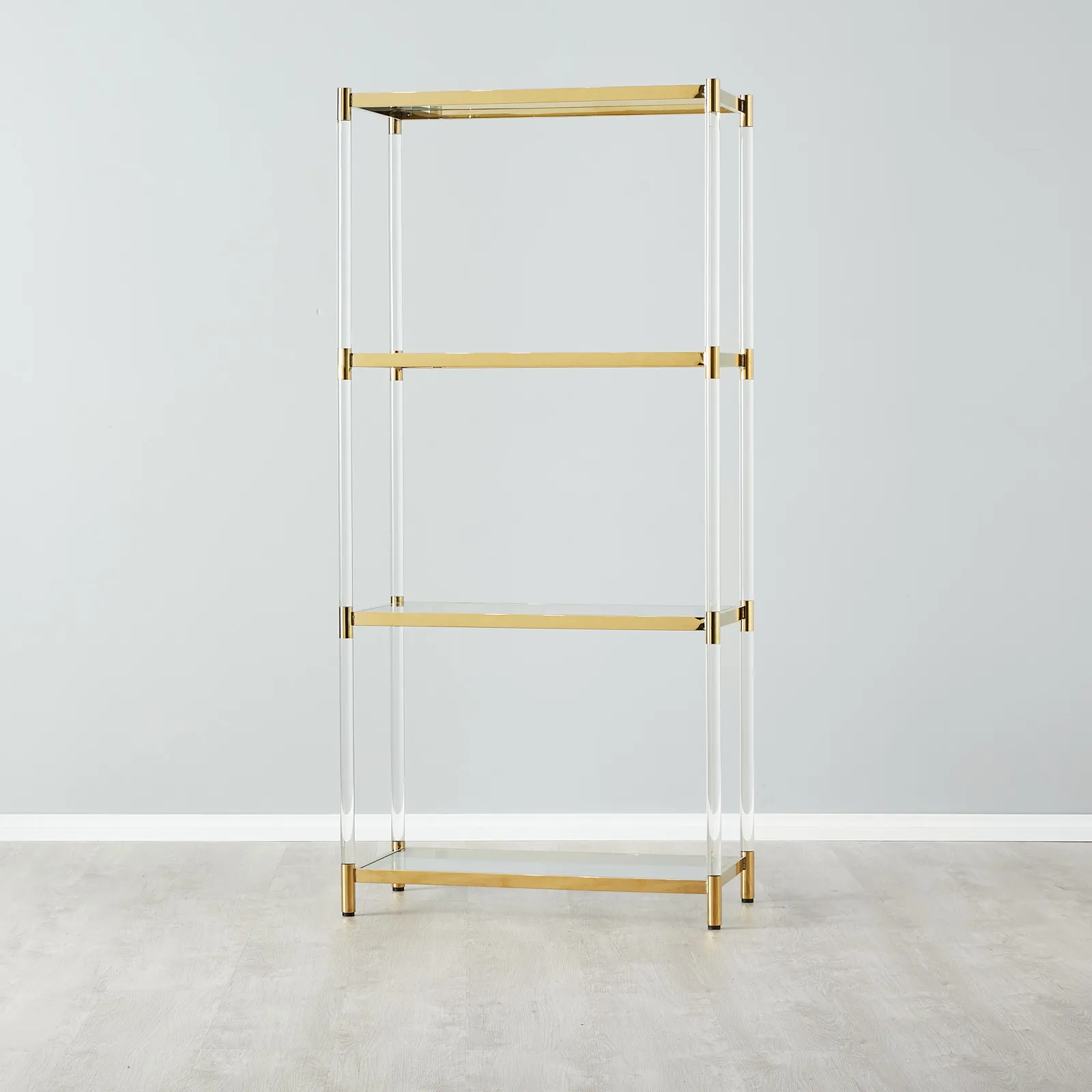 Auryn Gold Stainless Steel Bookshelf