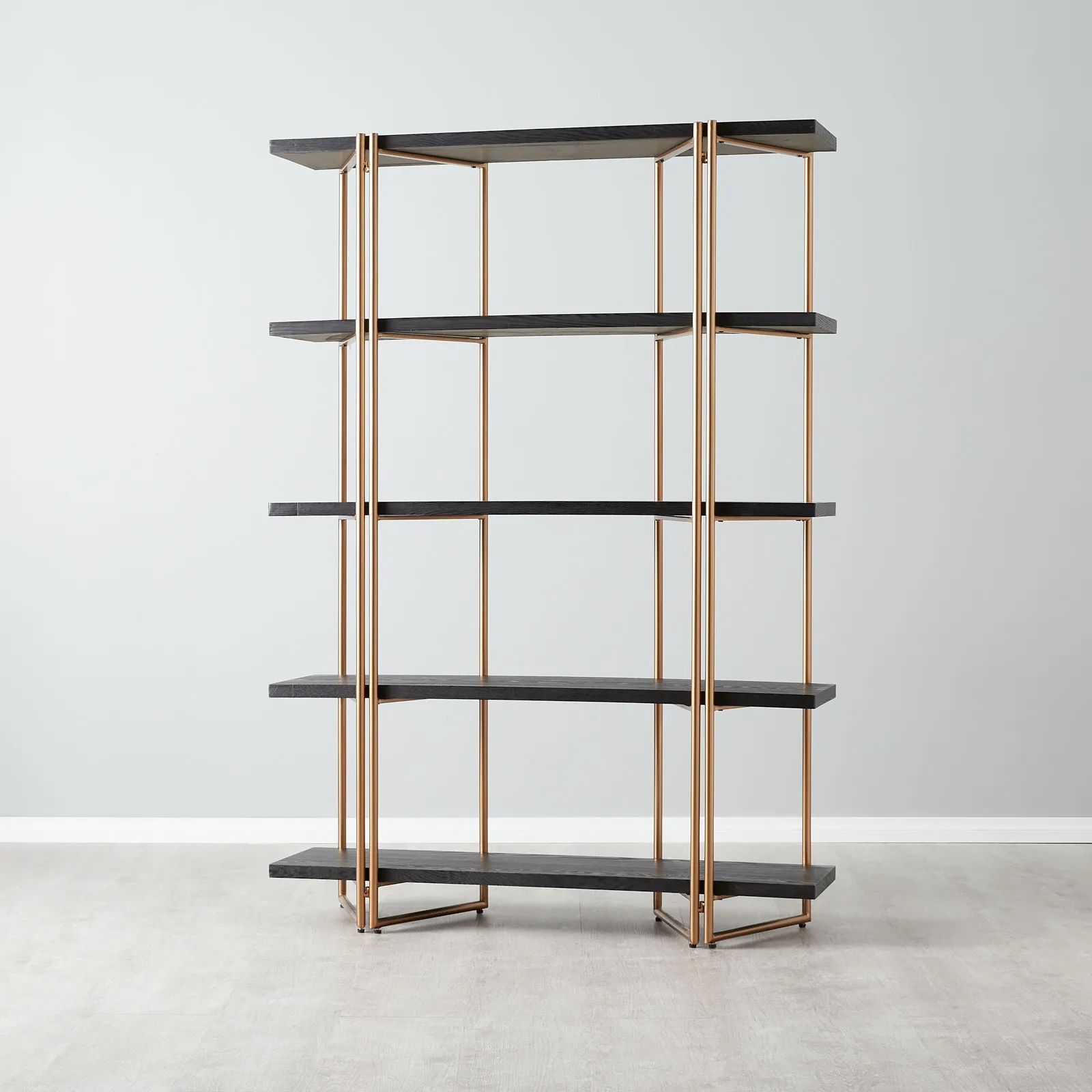 Heinrich Black Wooden Shelf