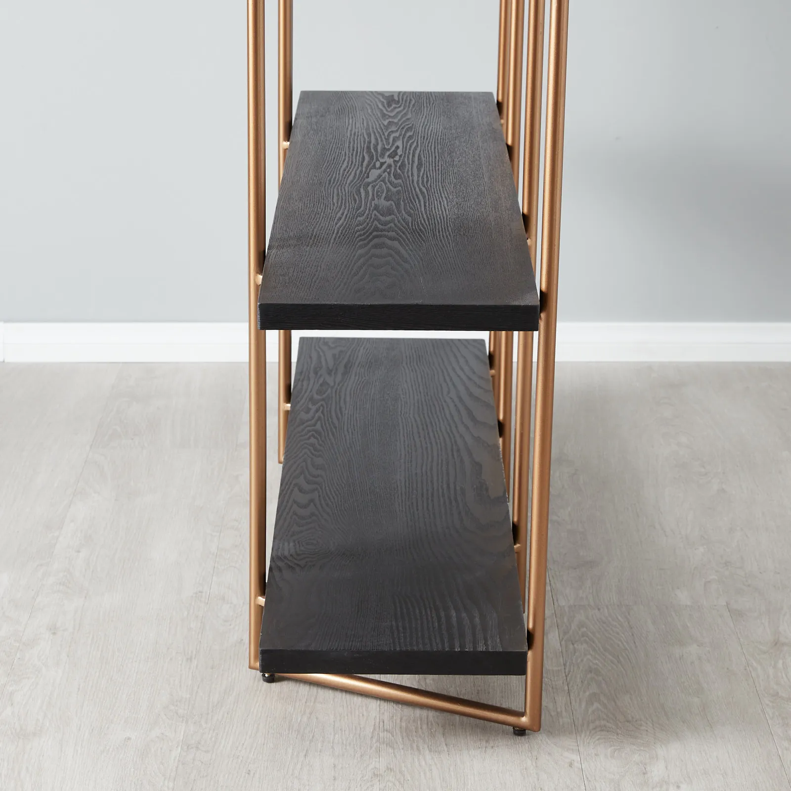 Heinrich Black Wooden Shelf