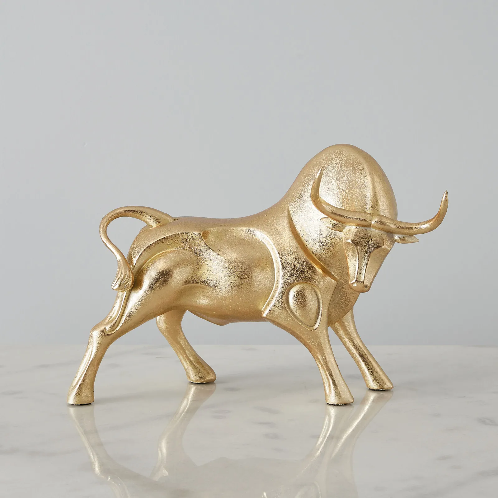 Zoro Bull Gold Resin Decorative