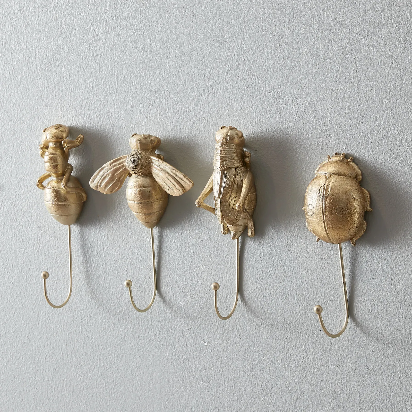 Entomophile Gold Resin Wall Decor (Set of 4)
