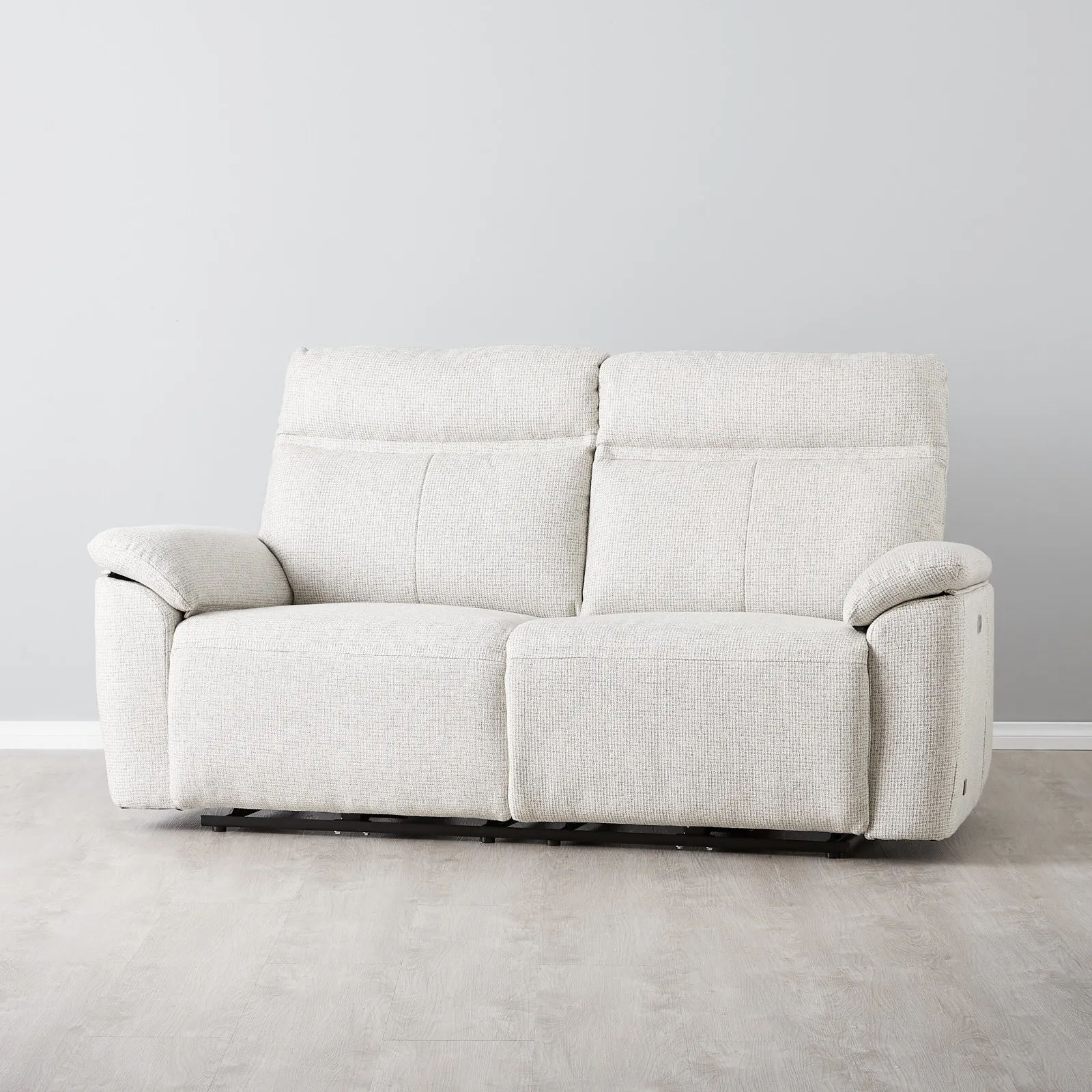 McKenna Dove Grey Woven Fabric 3-Seater Electric Recliner