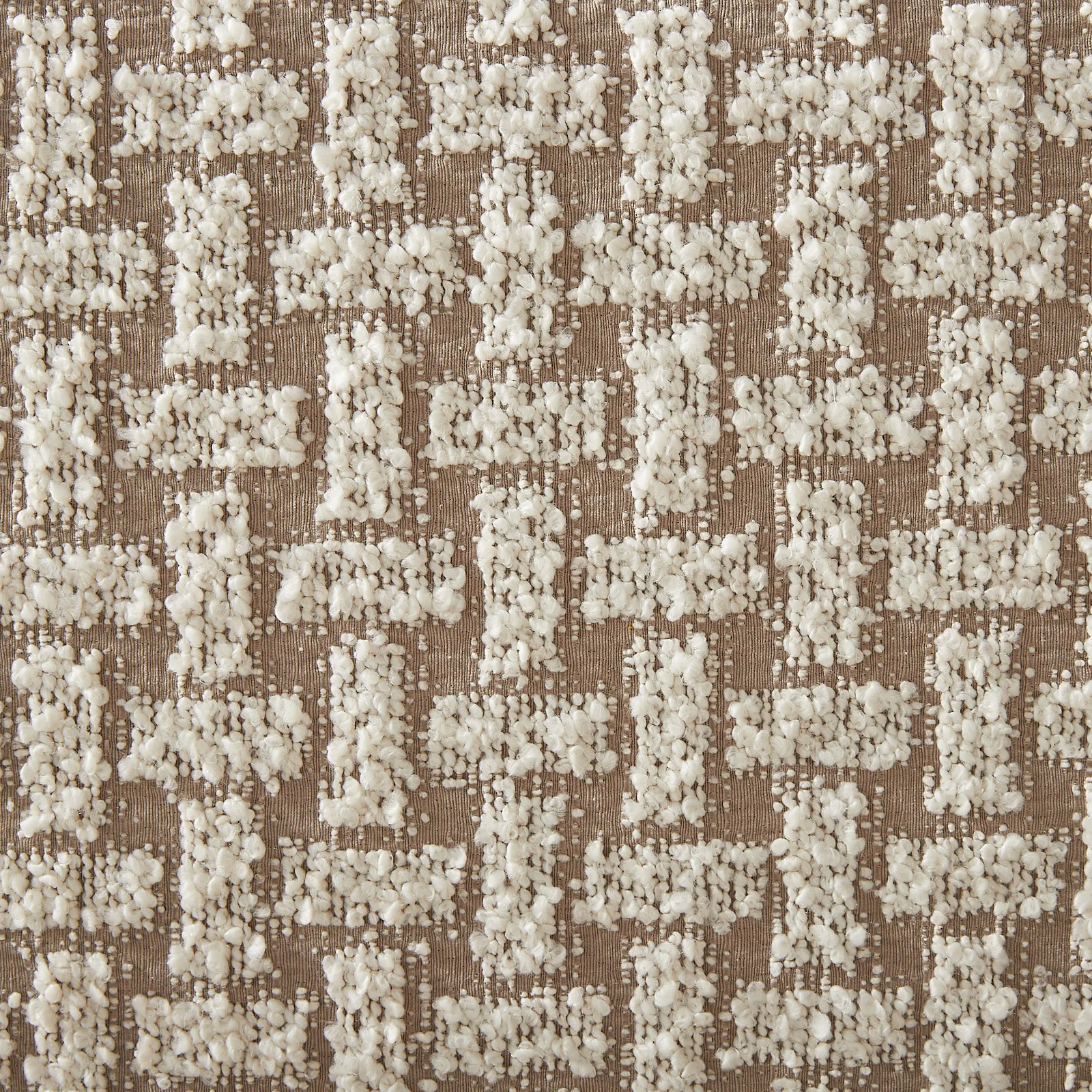 Harlow Light Sand Grey and White Boucle King Bed