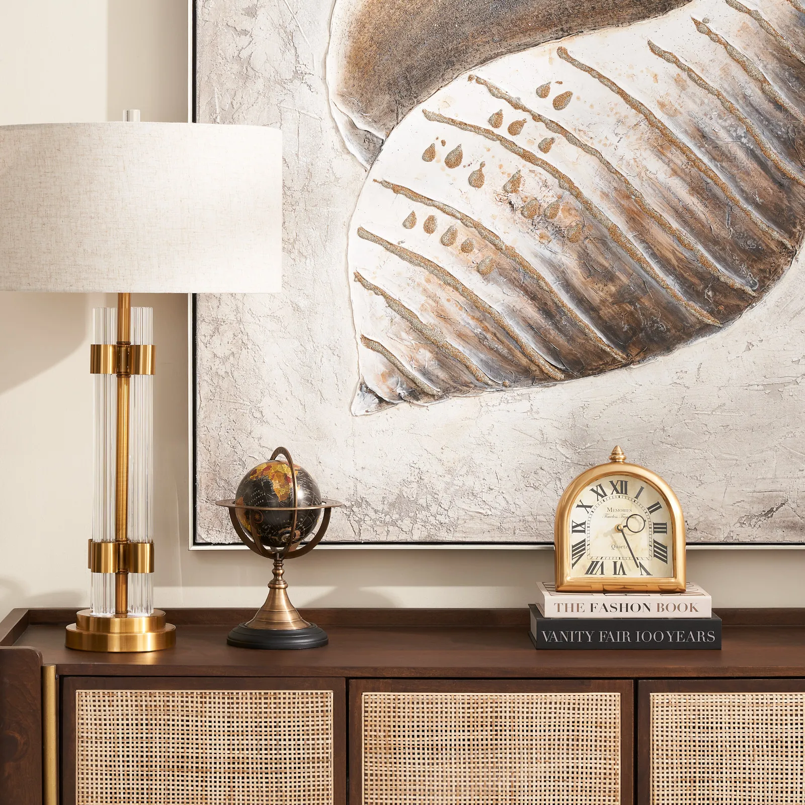 Seraphine Antique Brass Metal Globe Decorative