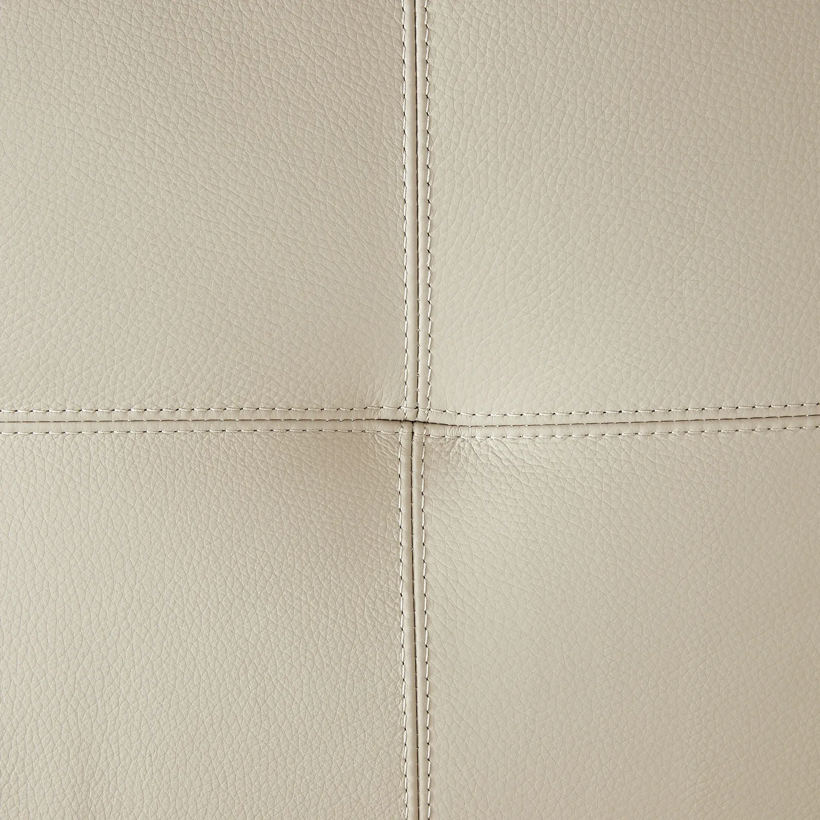 Alessia Almond Cream Leather Right Recliner Lounge