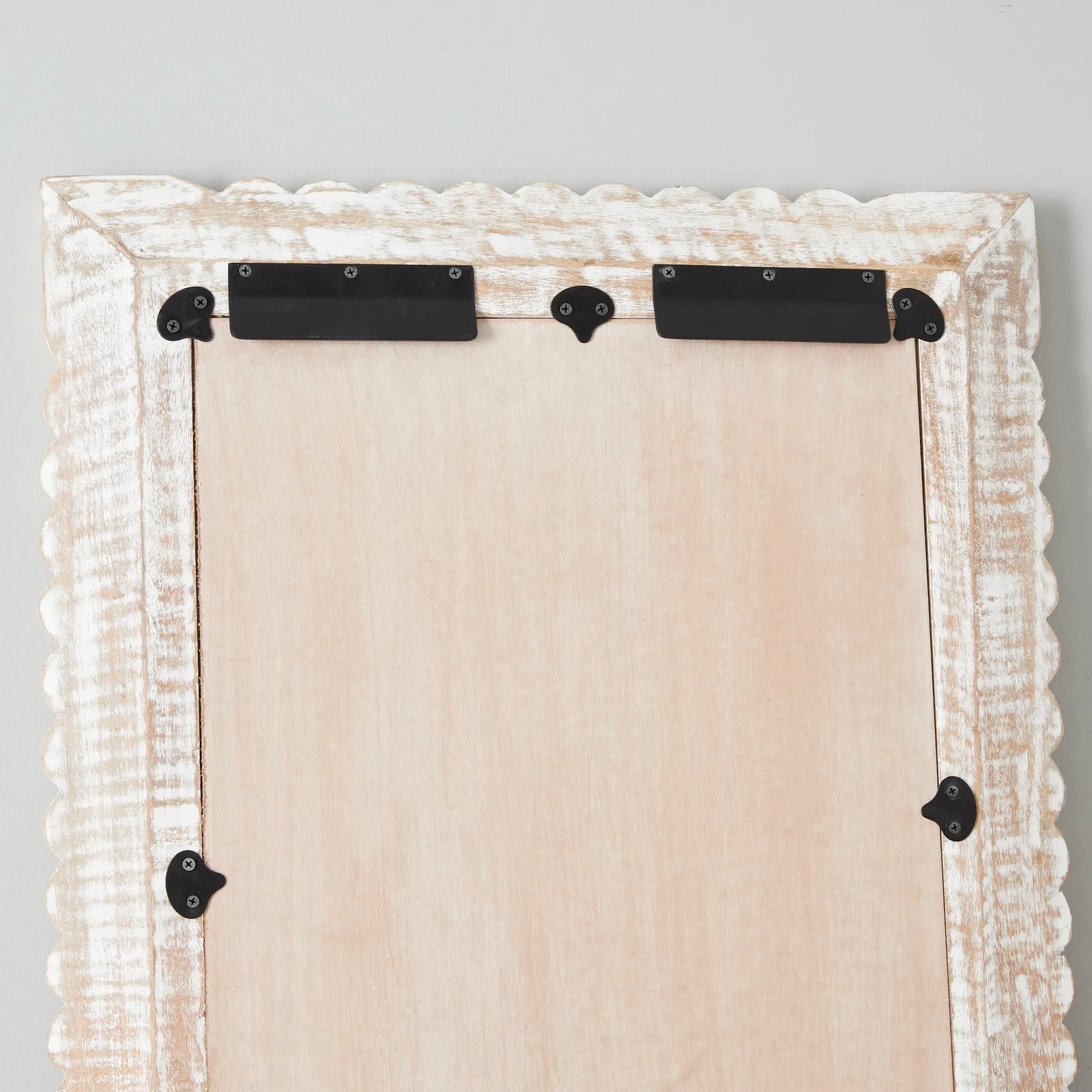 Apollo White Gold Wooden Rectangle Mirror