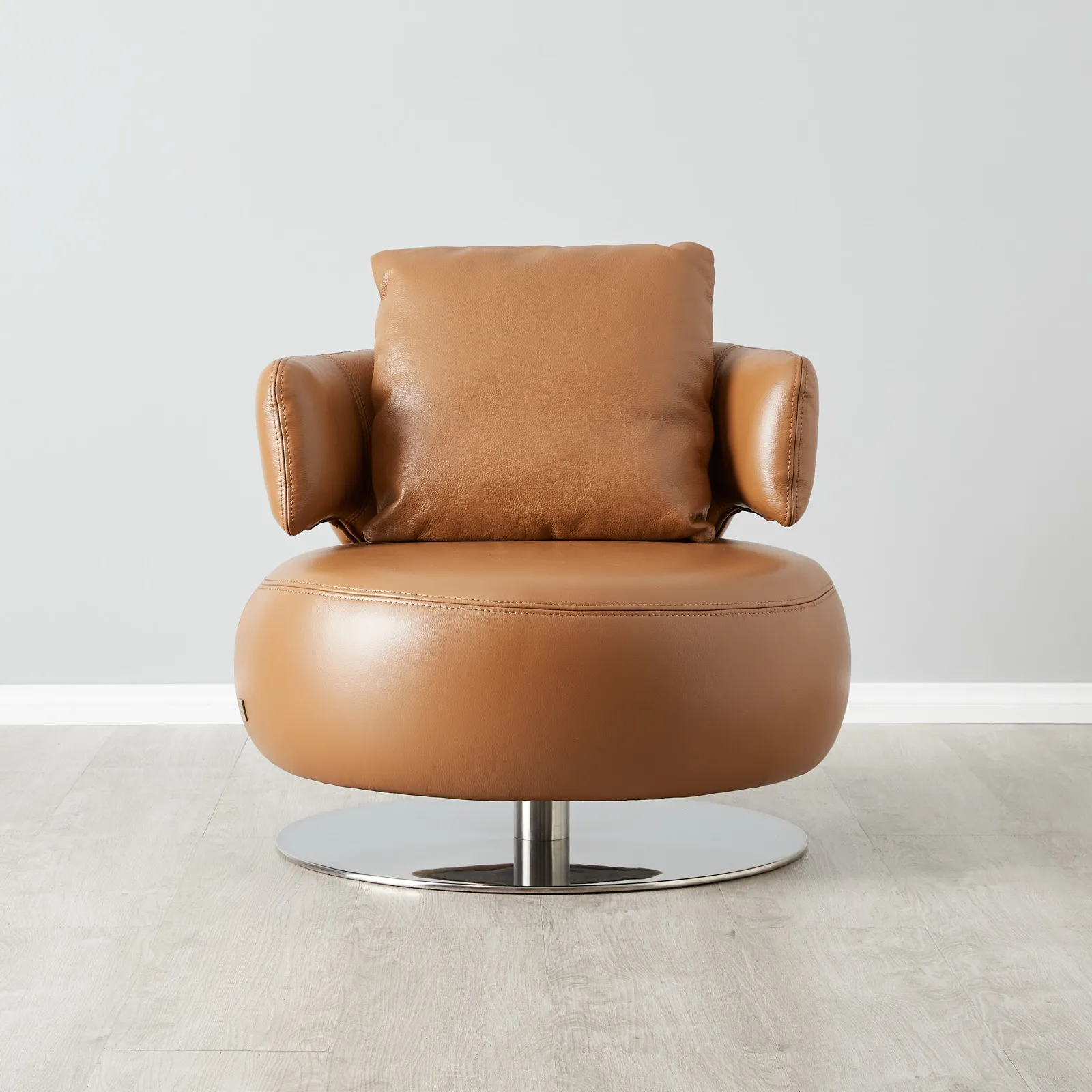 Vermont Savanna Brown Leather Occasional Chair