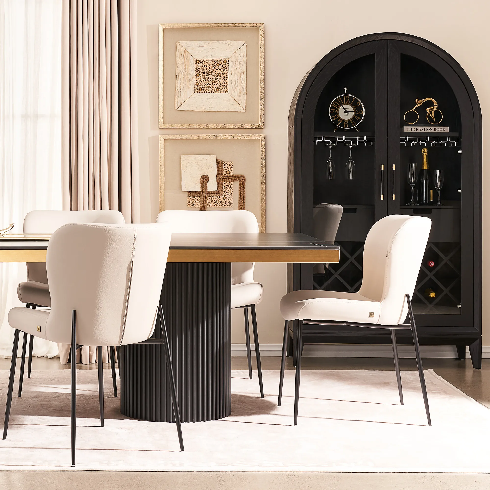 Fredrik Black Wooden Wine Cabinet