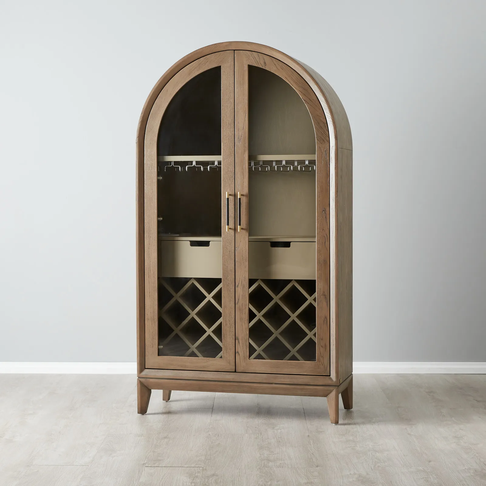 Fredrik Brown Wooden Wine Cabinet