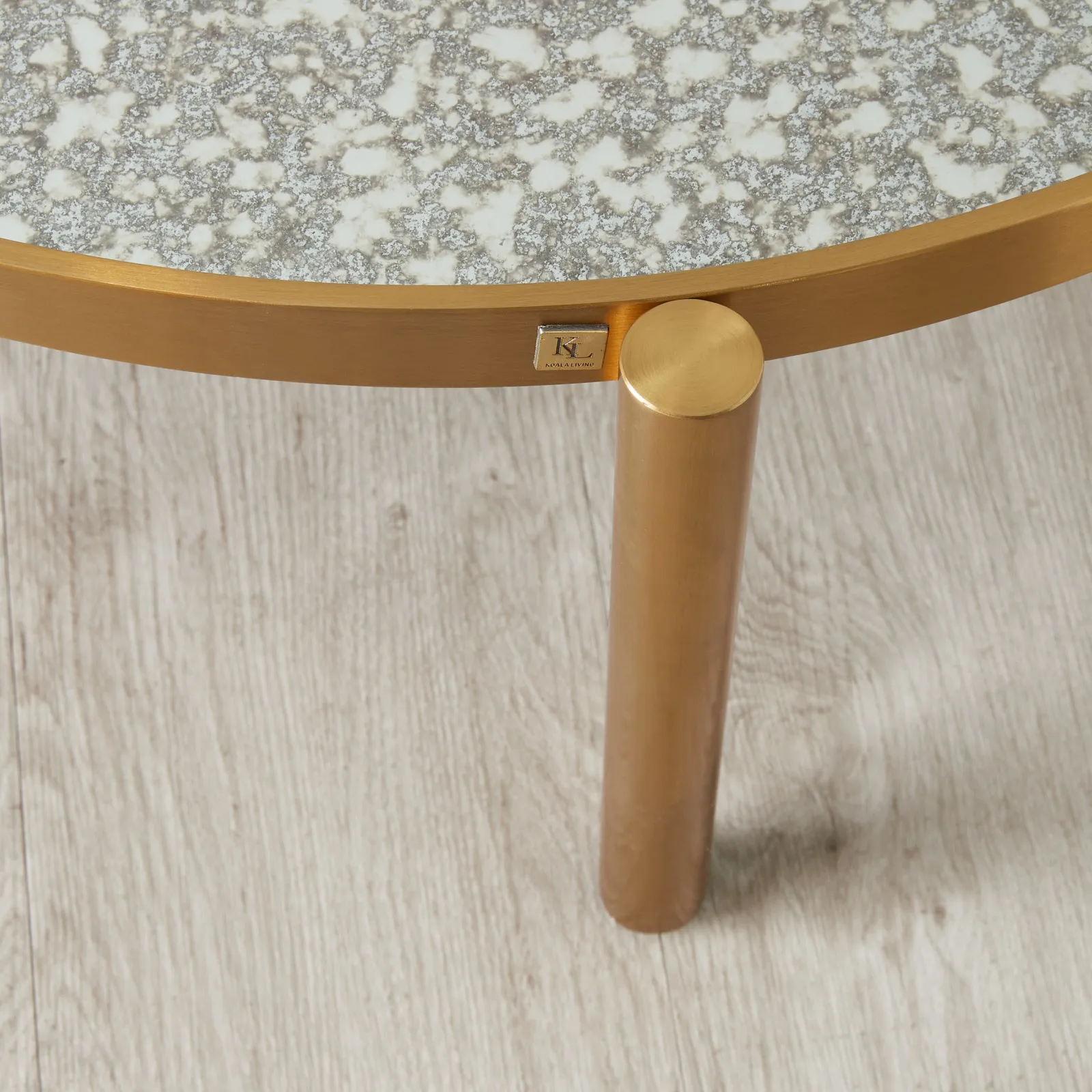 Helena Antique Glass Round Coffee Table - 100 cm