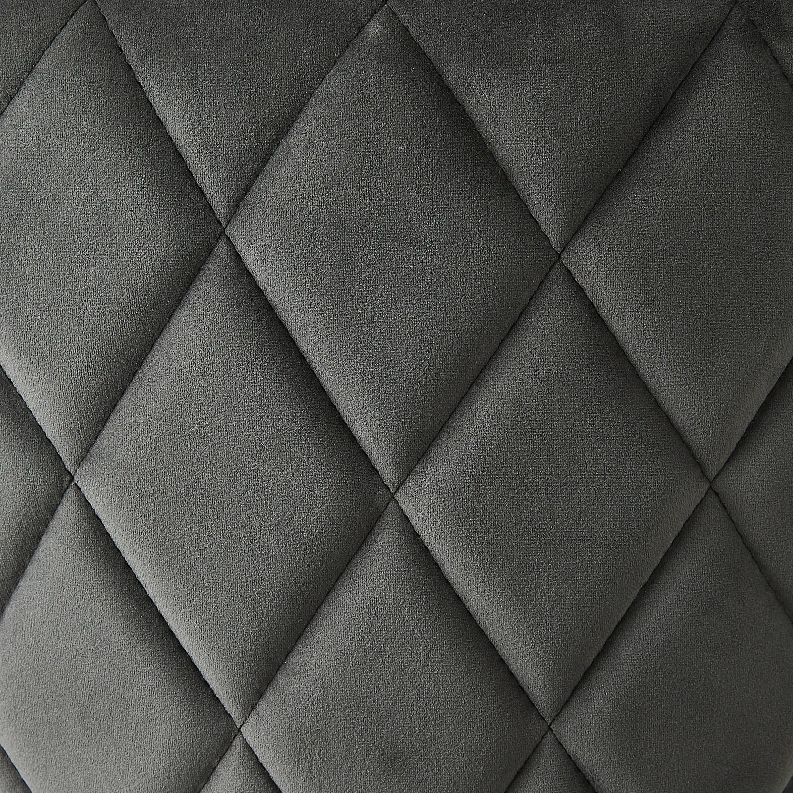 Arya II Charcoal Velvet Dining Chair - Brushed Gold Metal Legs