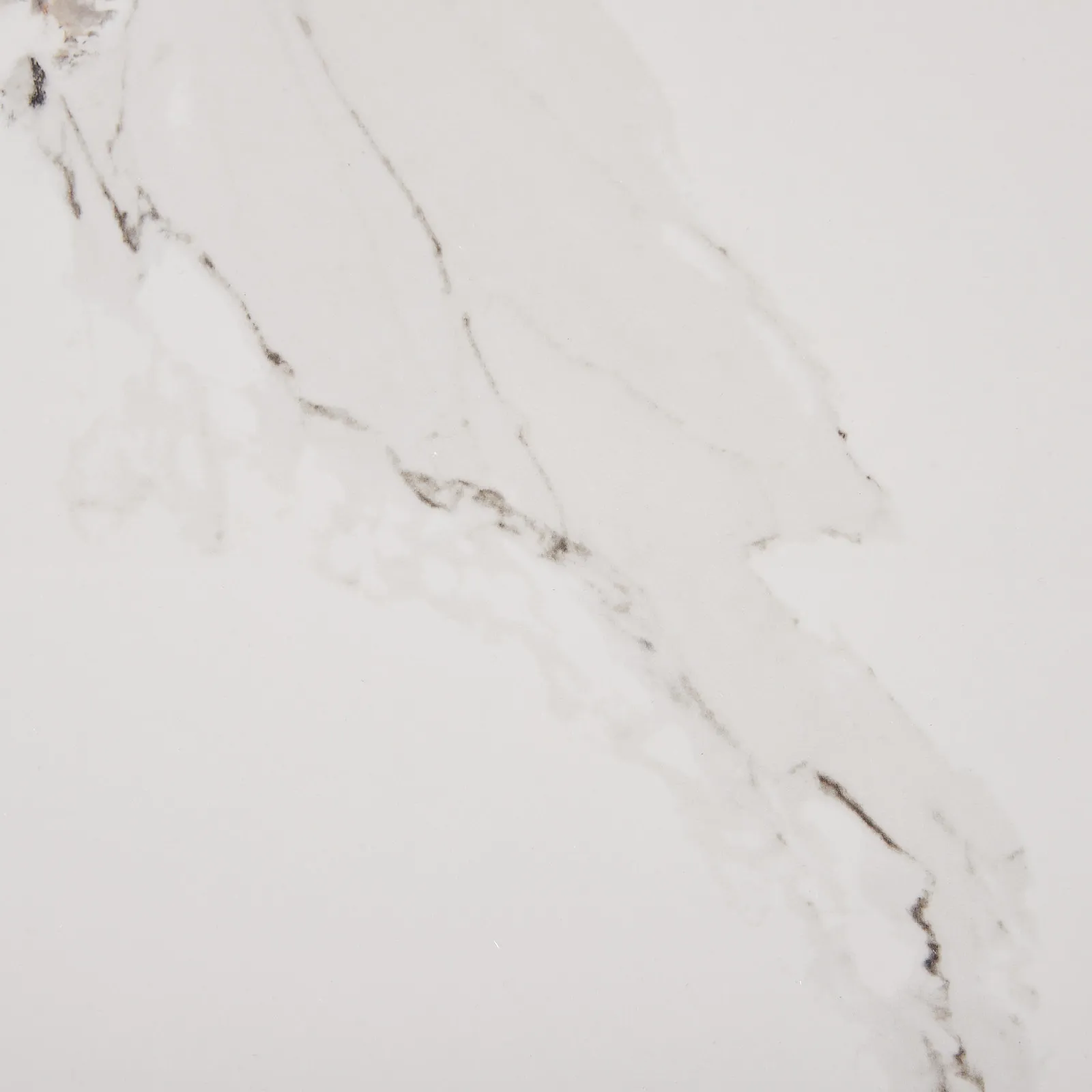 Dianne White Grey-Streaked Sintered Stone Coffee Table - Brushed Gold Stainless Steel Frame