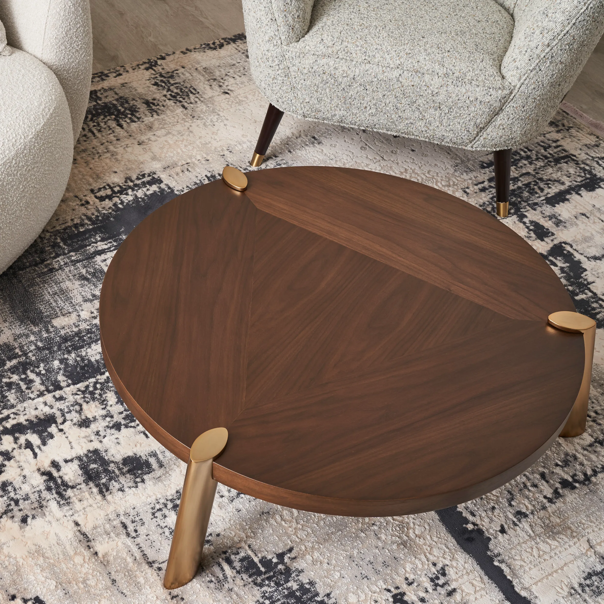 Dale II Round Coffee Table Large Brown