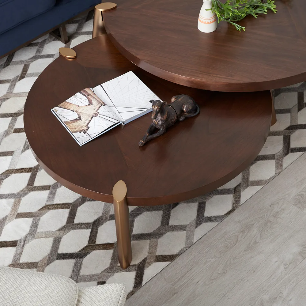 Dale II Round Coffee Table Small Brown
