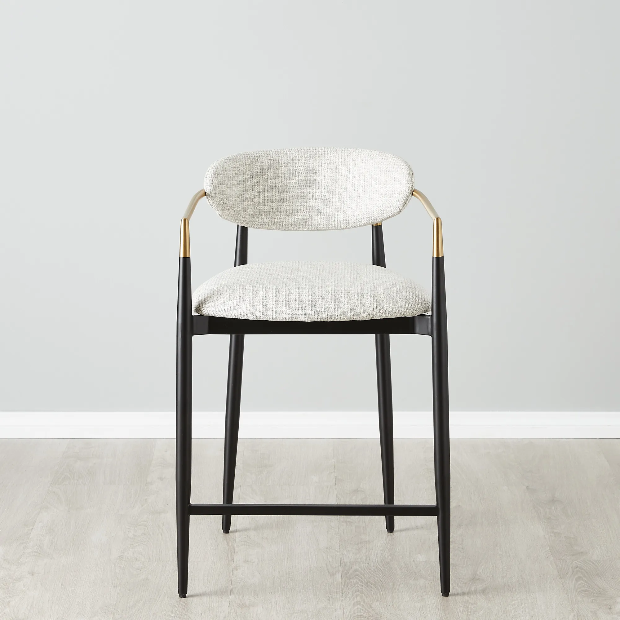 Amy Dove Grey Woven Fabric 67cm Counter Stool