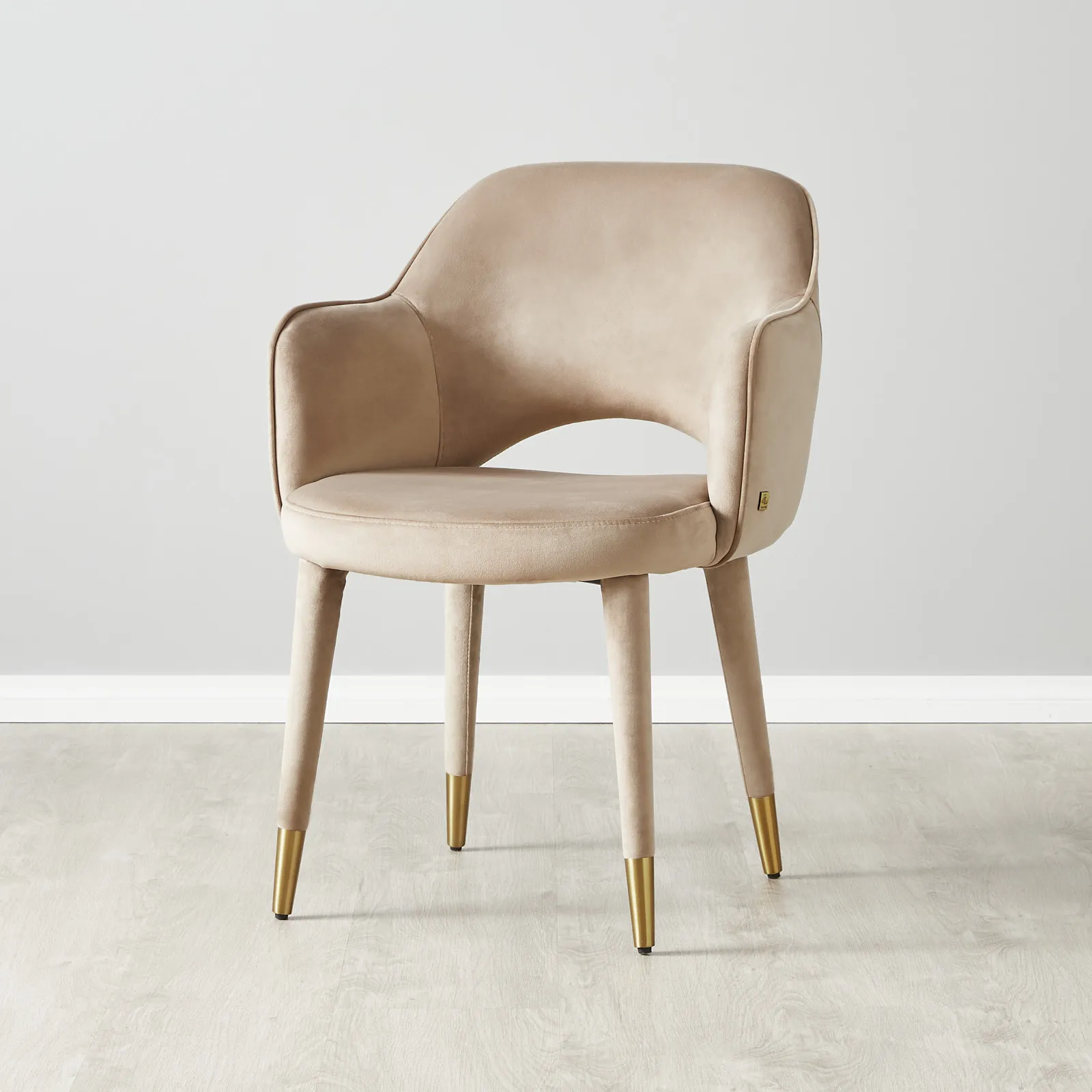 Adrianna Beige Velvet Dining Chair