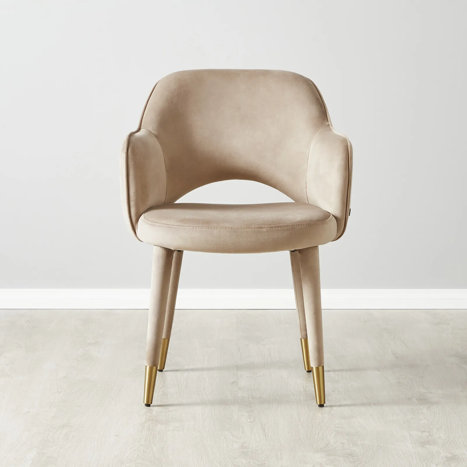 Adrianna Beige Velvet Dining Chair