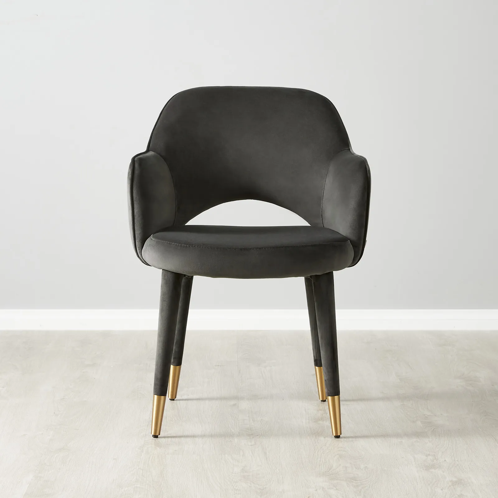 Adrianna Charcoal Velvet Dining Chair