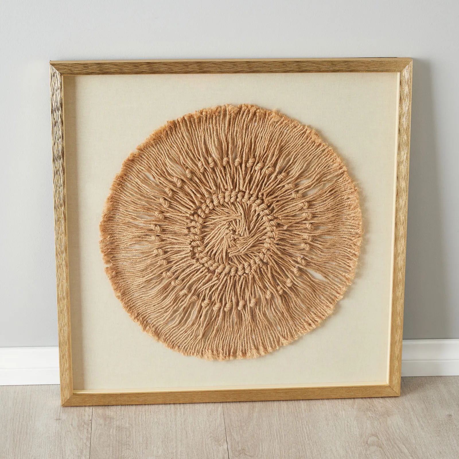 Cycles Hemp Rope Shadow Box with Golden Frame