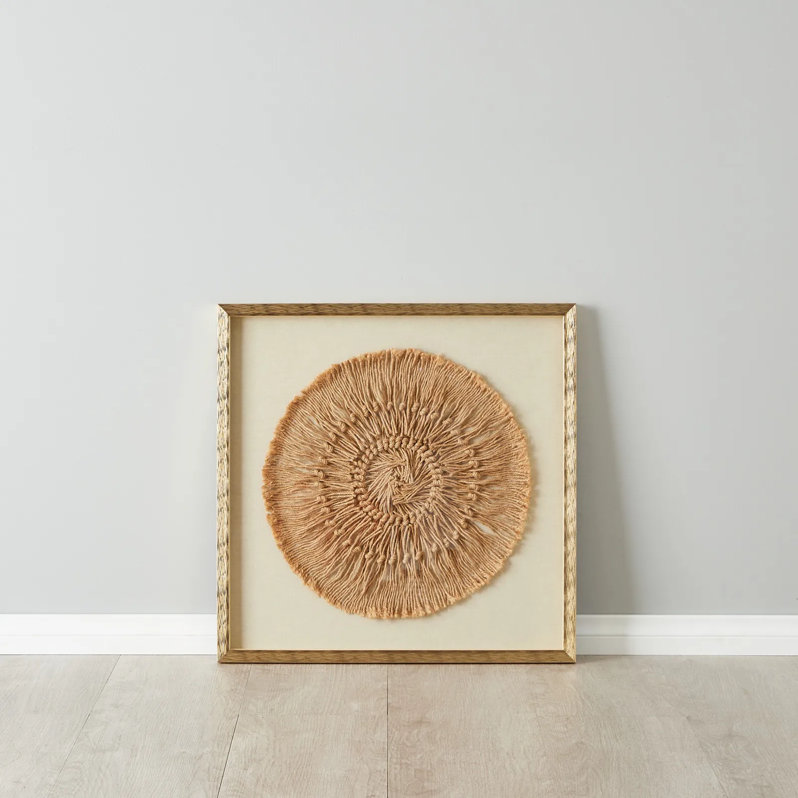 Cycles Hemp Rope Shadow Box with Golden Frame