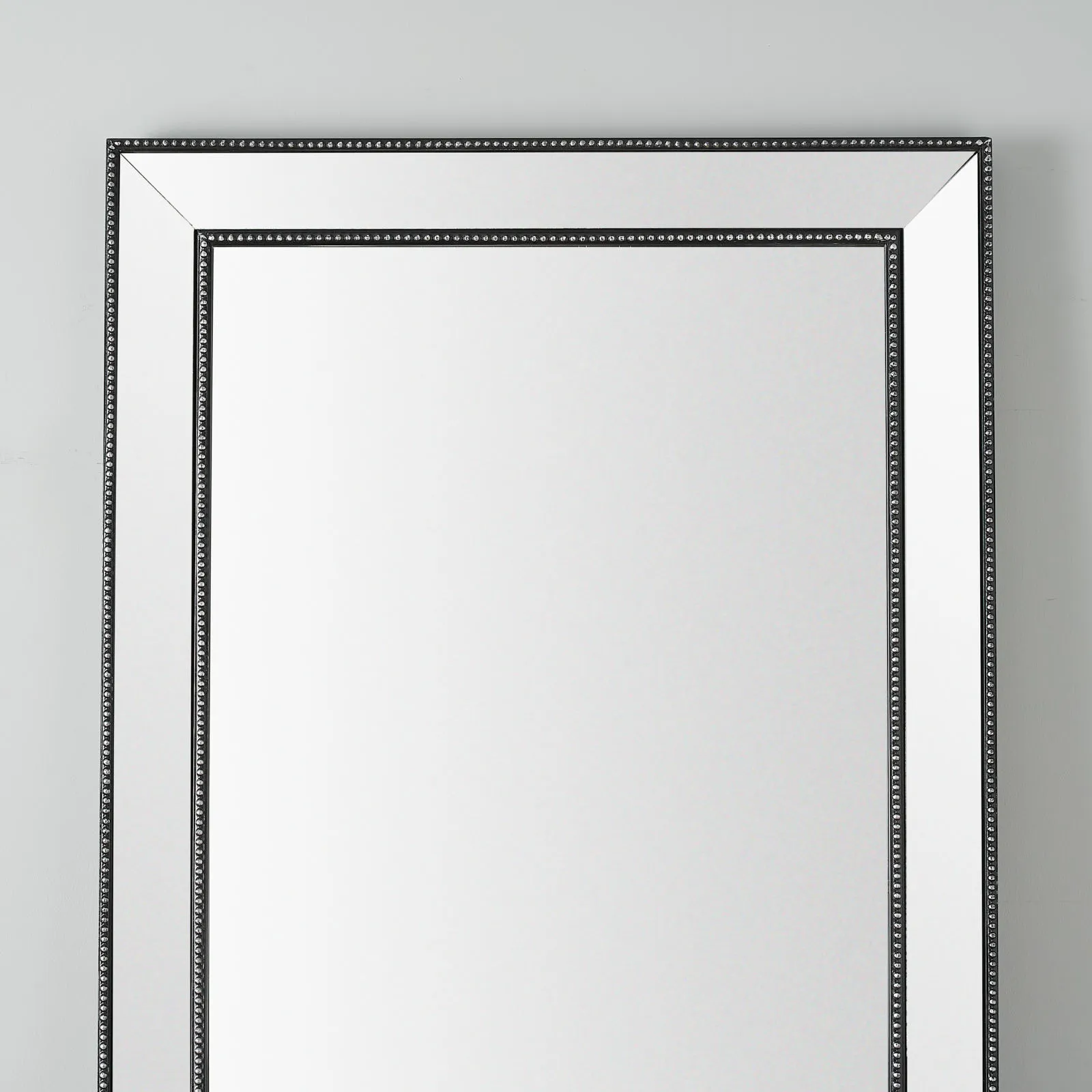 Embry Black Rectangle Wooden Mirror 200x90cm