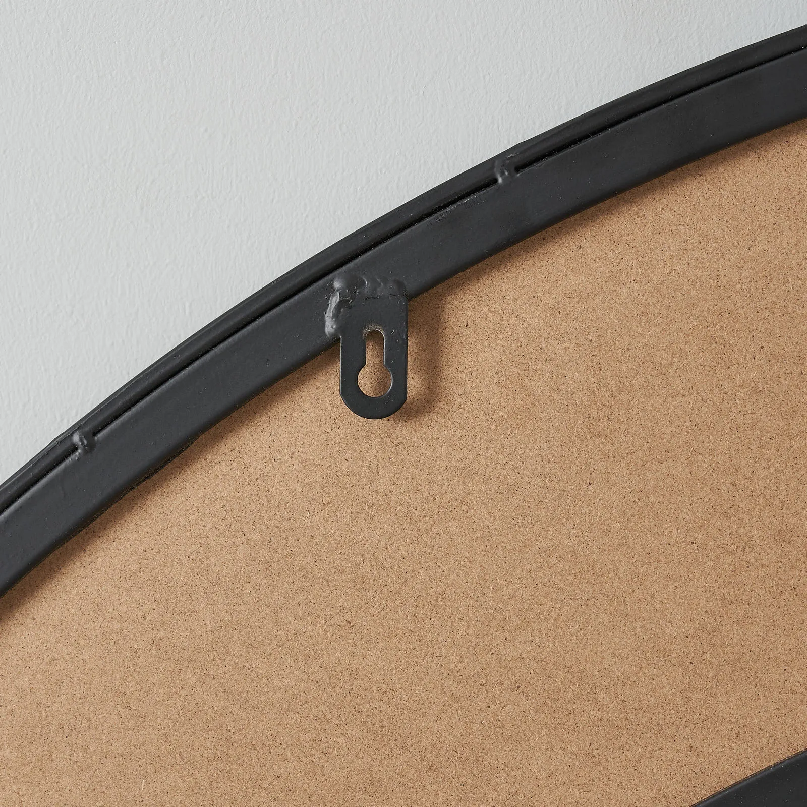 Solveig Black Round Mirror