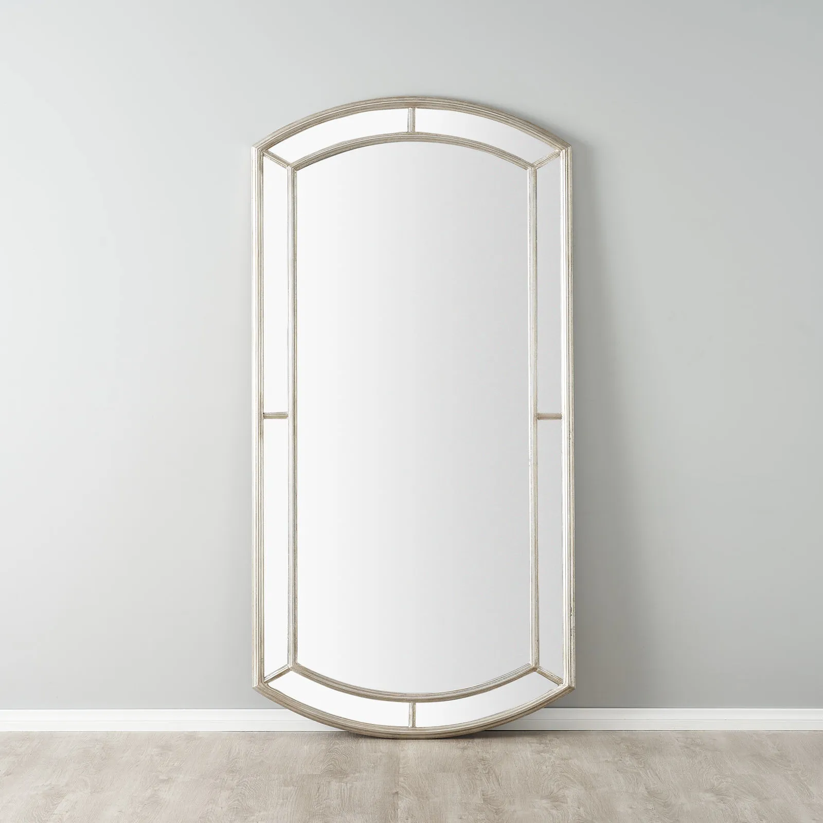 Ilaria Antique Silver Wooden Mirror