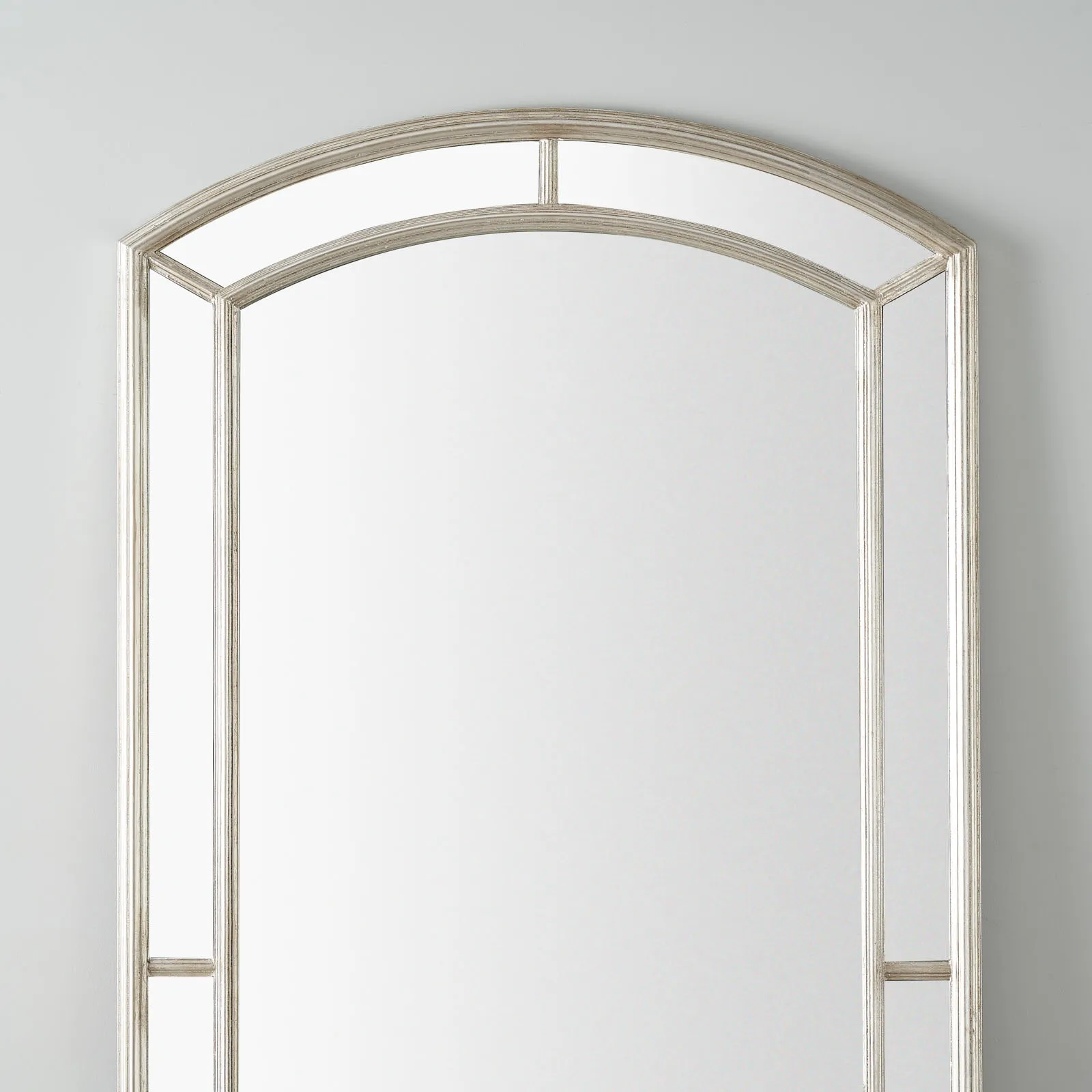 Ilaria Antique Silver Wooden Mirror