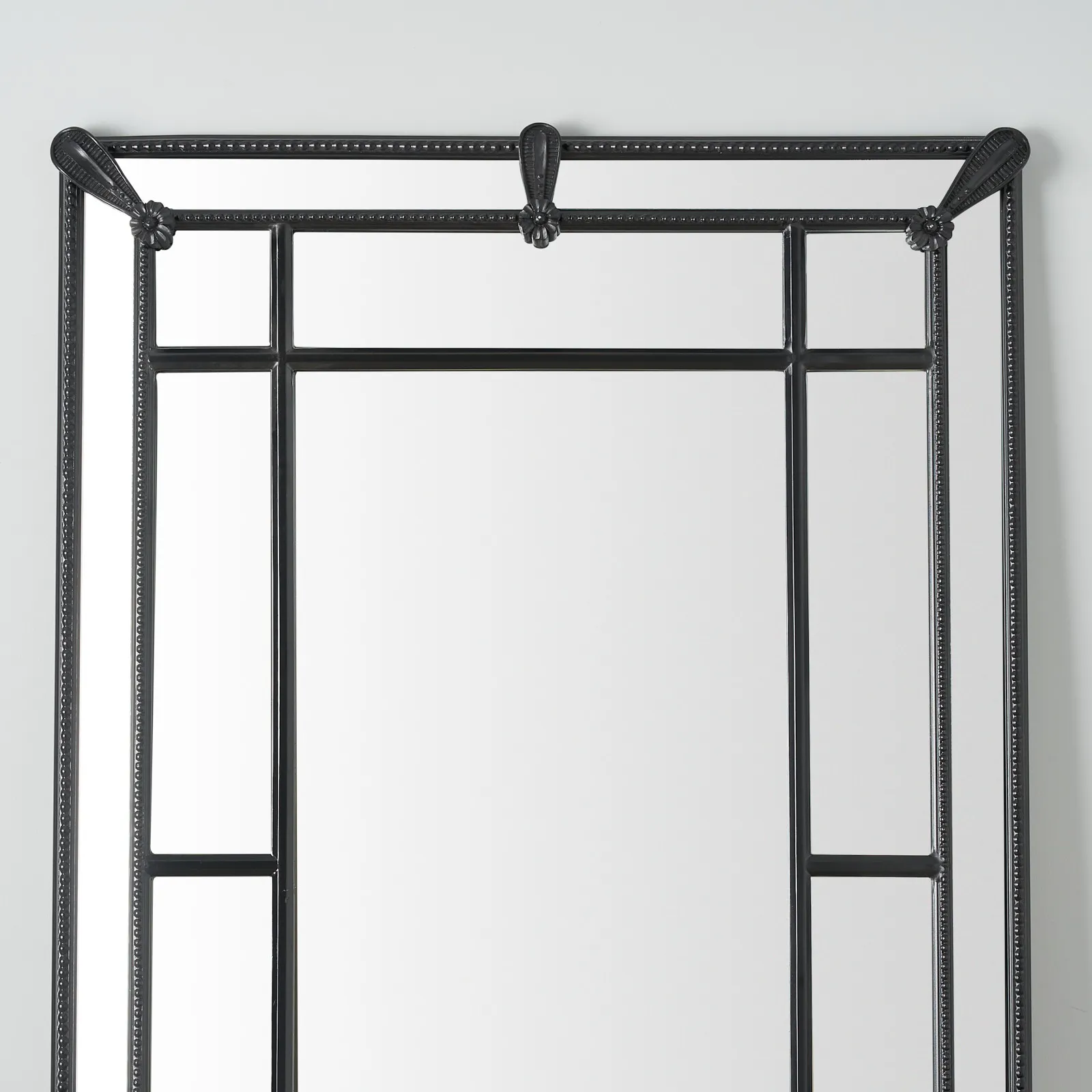 Von Black Rectangle Wooden Mirror 200x100cm