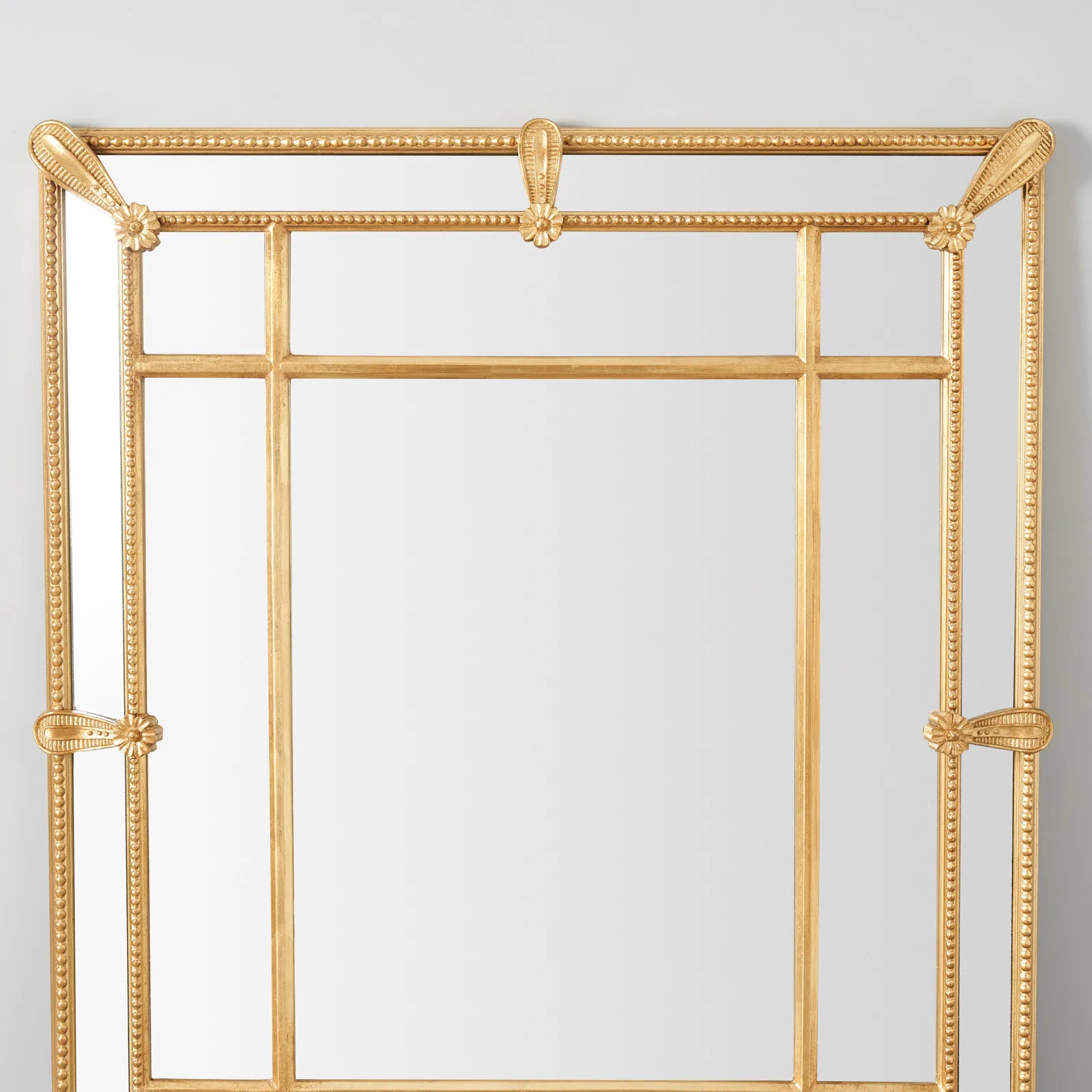 Von Antique Gold Rectangle Wooden Mirror 120x100cm
