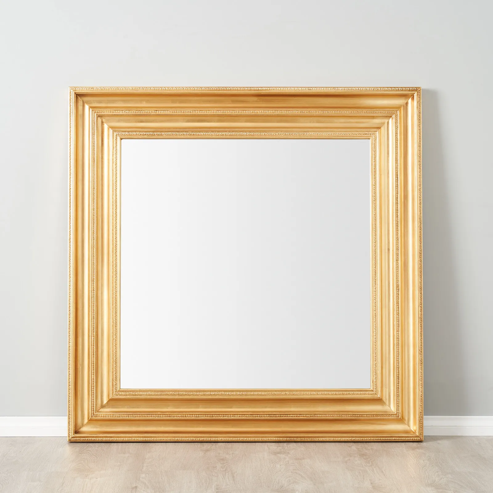 Calliope Antique Gold Square Wooden Mirror