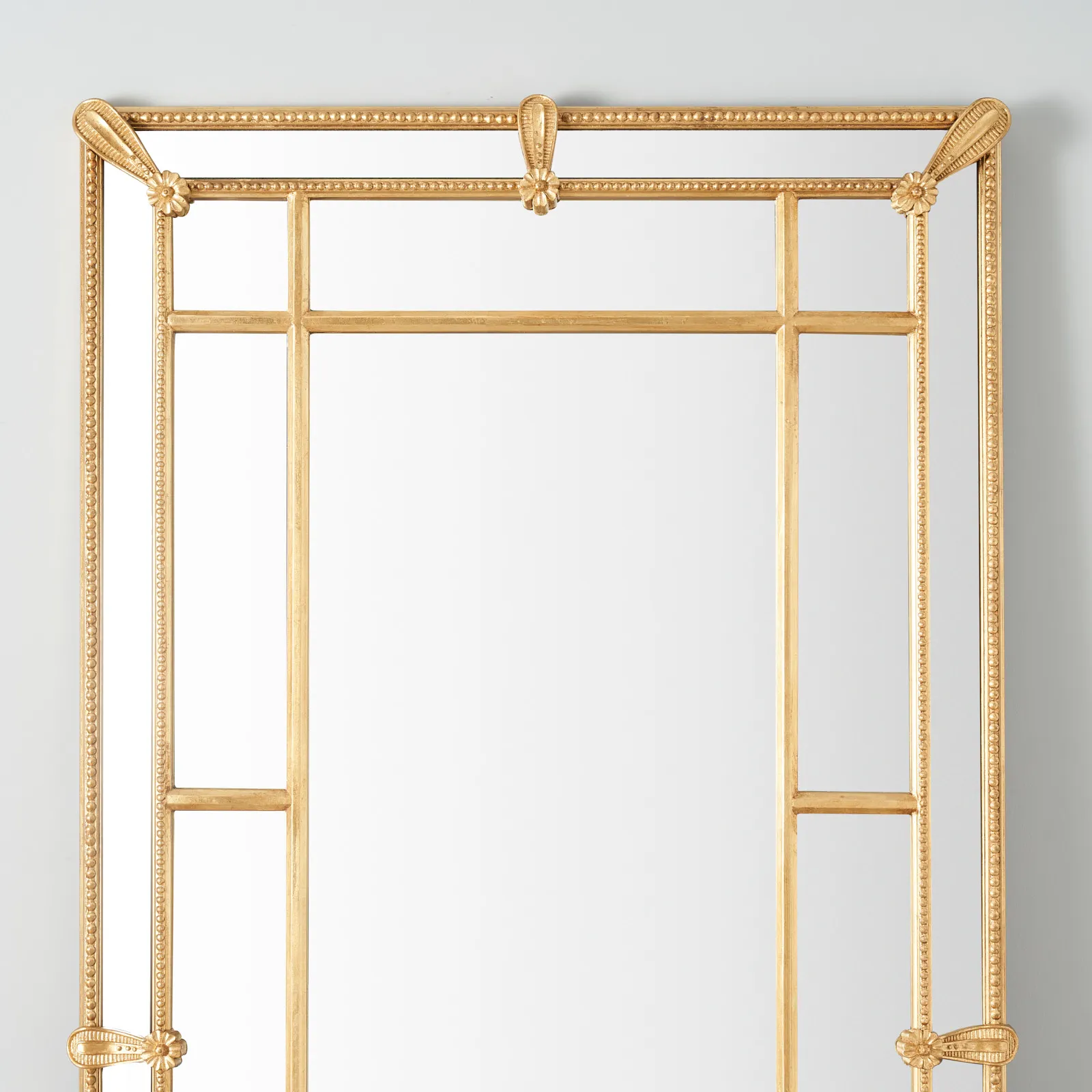 Von Antique Gold Rectangle Wooden Mirror 200x100cm