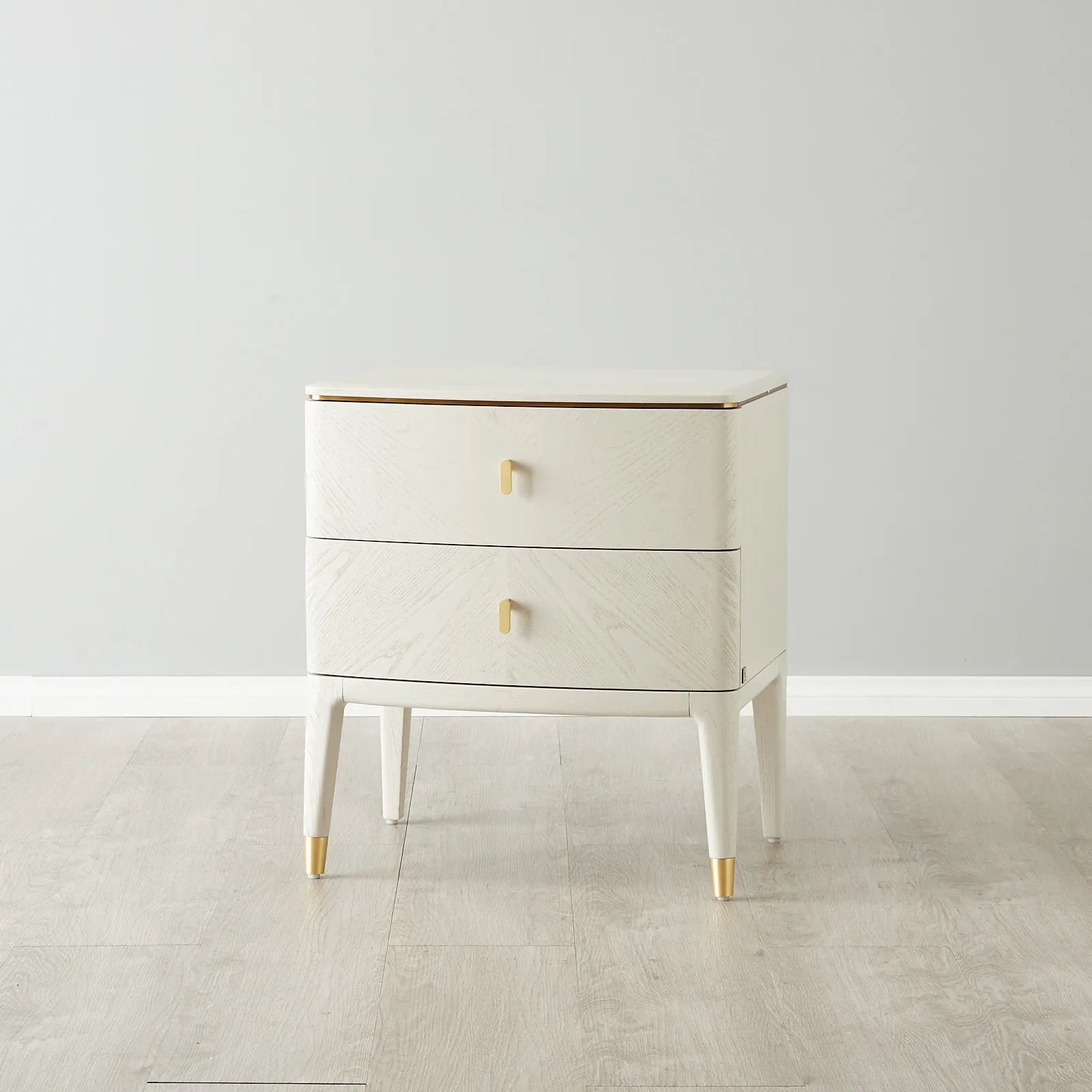 Beckham White Bedside Table